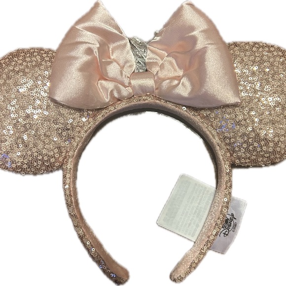 Disney Other - Disney Glittery Minnie Mouse Ears Headband - rose gold